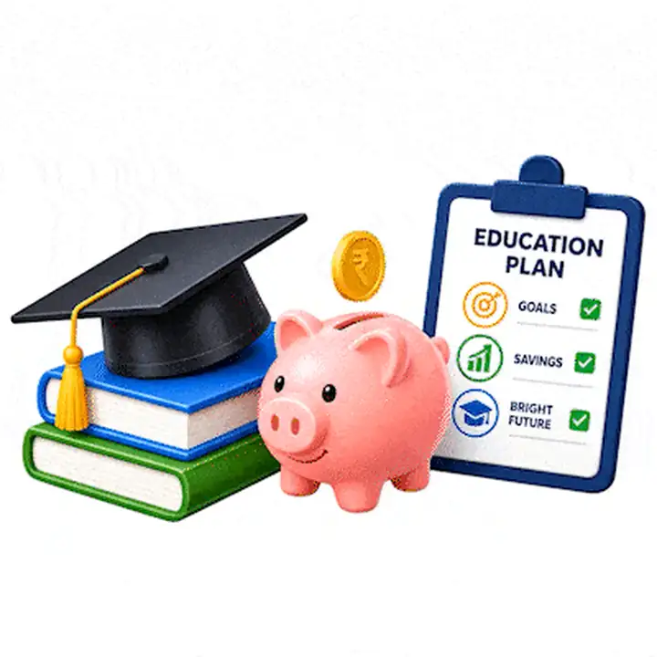 Child education planning illustration
